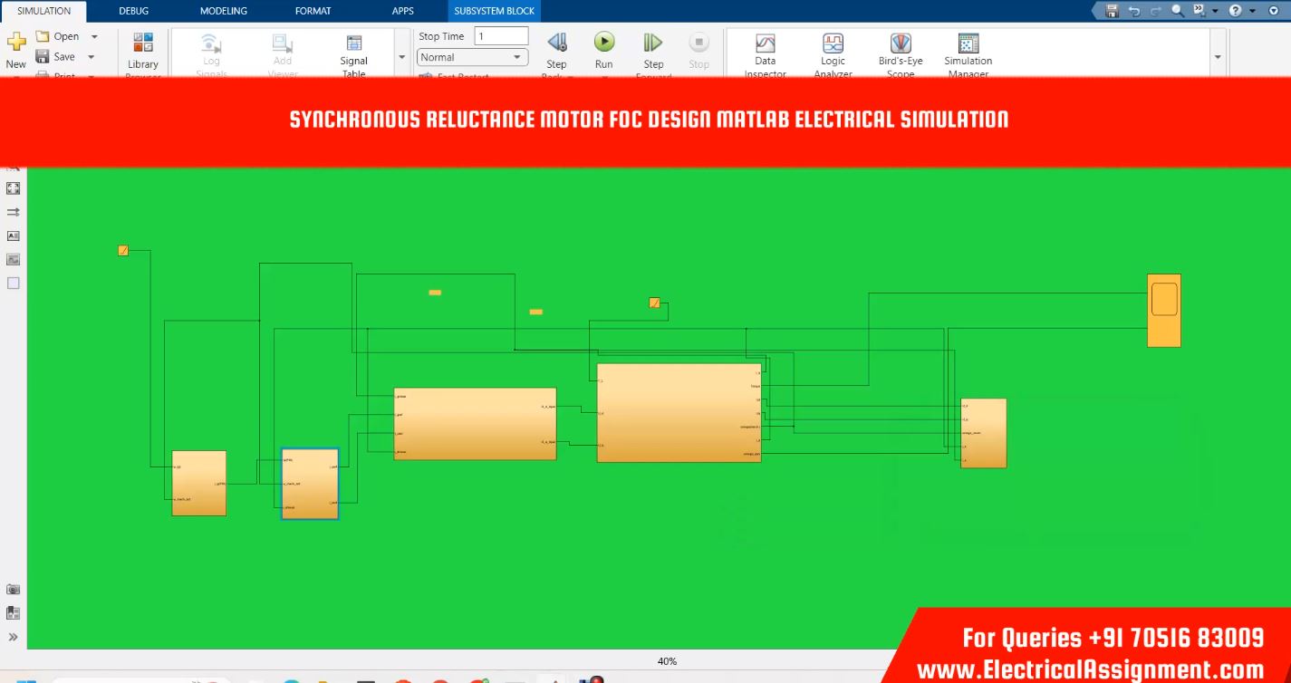 PMSM Vector Control (FOC) Using MATLAB Simulink - Synchronous Motor Simulation screenshot 9